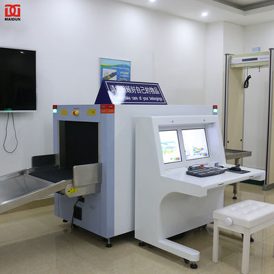 MD-6550D Dual View X-ray Inspection System Airport Security Baggage Screening Equipment Xray Baggage Scanner