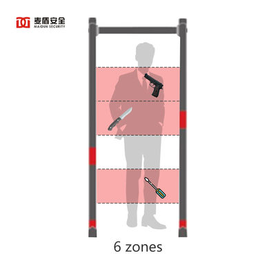 MD-600G Security Metal Detector Door Industrial Portable Body Scanner 6 Zones Walk Through Metal Detector