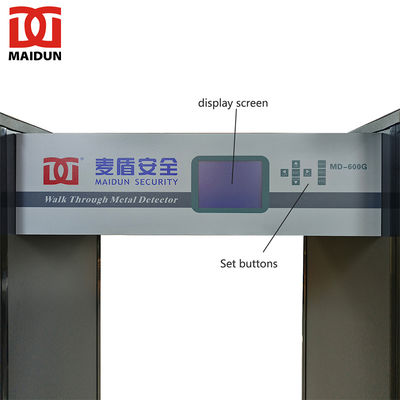 MD-600G Security Metal Detector Door Industrial Portable Body Scanner 6 Zones Walk Through Metal Detector
