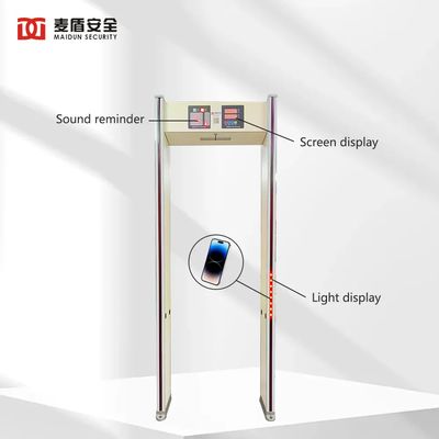 Security Inspection Equipment High Sensitivity Stability 6 Zones Walk Through Metal Detector