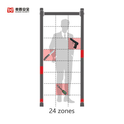 OEM Walk Through Metal Detector 24 Multi Zones Metal Detector Security Doors Full Body Scanner Security Equipment