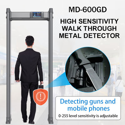 Station Security High Performance Multi-Zone Metal Detector Adjustable High Sensitivity Portable Walk Through Metal Detector