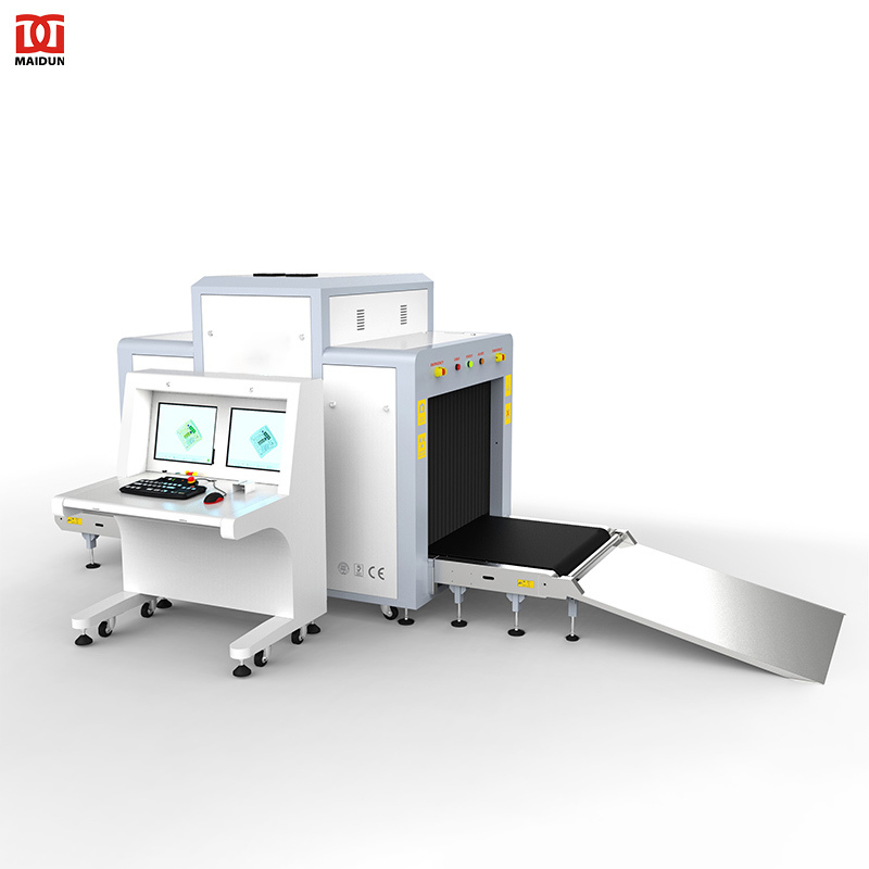 MD-10080D Safety Inspection Machine Airport High Security Equipment Dual View X Ray Baggage Scanner